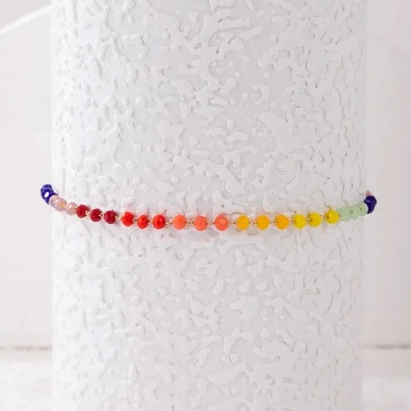 Multicolored Boho Anklet - Picture 8 of 9